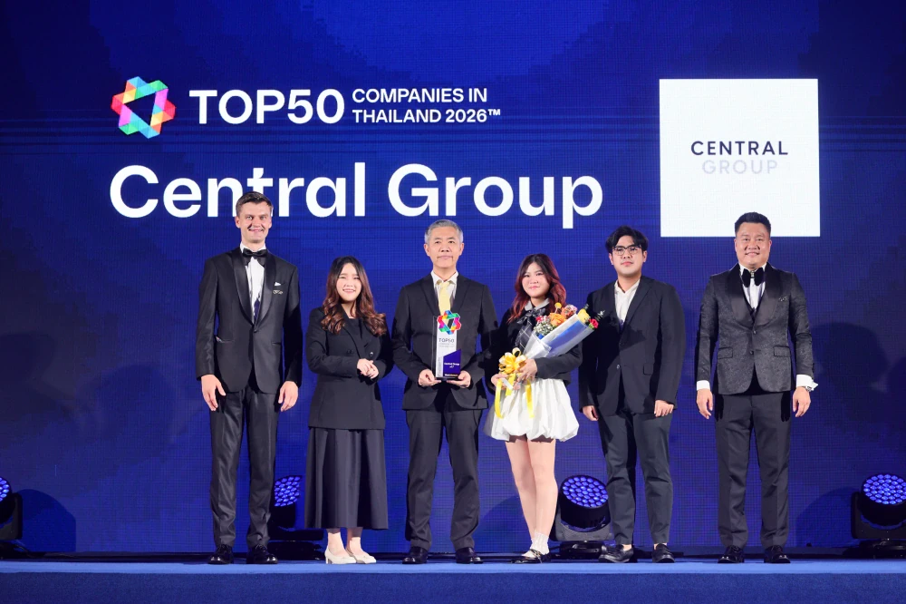 Central Group Wins “Top 50 Companies in Thailand 2026 Awards” from WorkVenture for the 8th Consecutive Year