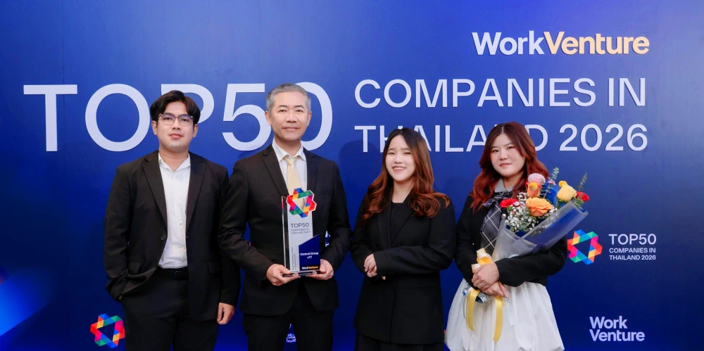 Central Group Wins “Top 50 Companies in Thailand 2026 Awards” from WorkVenture for the 8th Consecutive Year